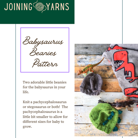 The first page of the Babysaurus Beanies pattern is shown here.