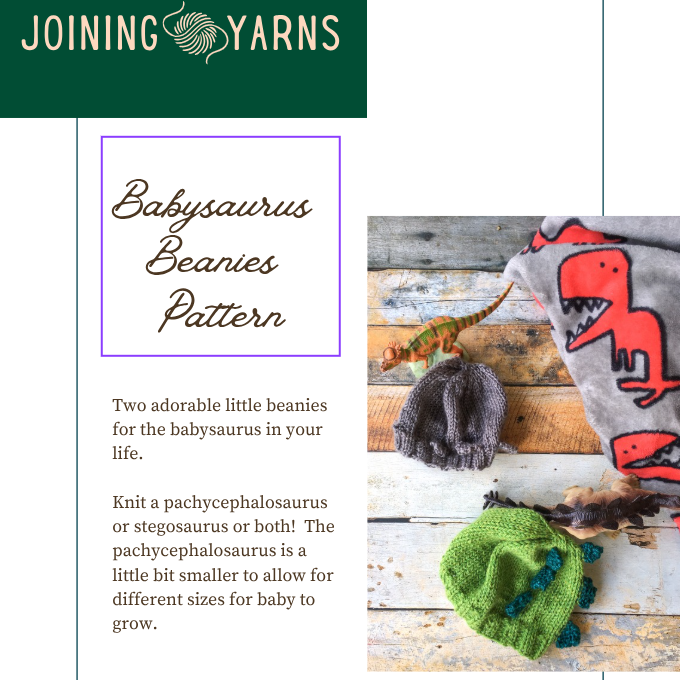 The first page of the Babysaurus Beanies pattern is shown here.